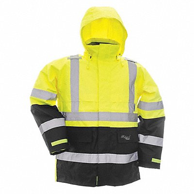 VIKING D6335JGS Rain Jacket Class 3 Type R Blk/Yellow S