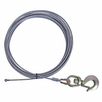 DAYTON 35Z858 Winch Cable GS 1/4 in x 60 ft.