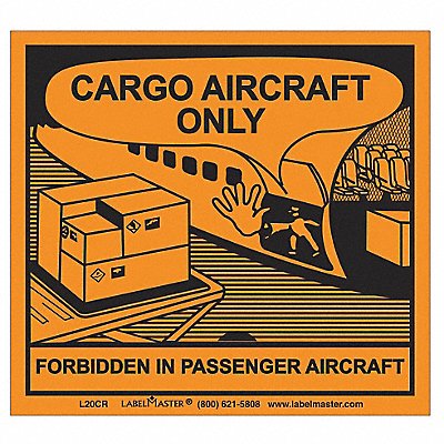 LABELMASTER L20CR DOT Handling Label Aircraft 4-3/4 W
