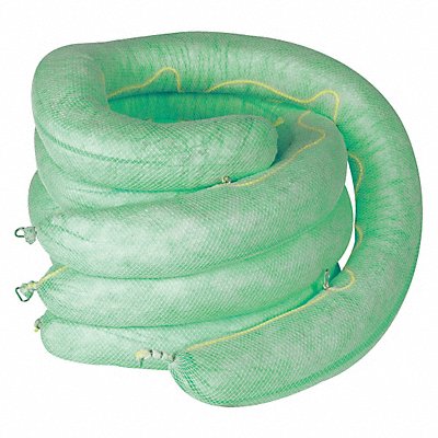 CONDOR 35ZR59 Absorb Boom Chem/Hazmat 10ft L PK4