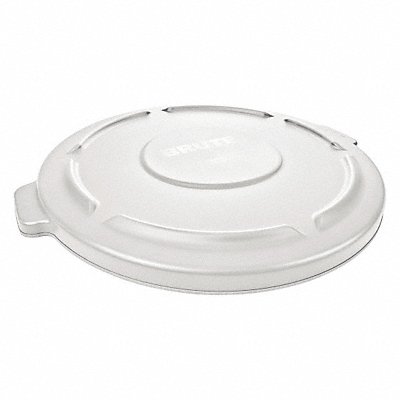 RUBBERMAID COMMERCIAL PRODUCTS FG263100WHT J2224 Garbage Can Top Flat Snap-On Closure White
