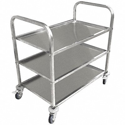 GRAINGER 35ZW26 Food Service Cart 35 in L SS