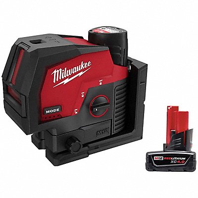MILWAUKEE 36222100000000 M12 Cross/Point Laser + XC4.0 Battery
