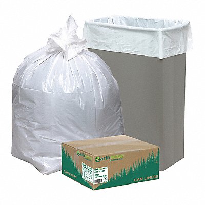 WEBSTER RNW1K150V White Can Liners 16 Gal PK150