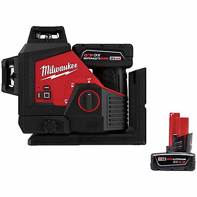 MILWAUKEE 36322100000000 M12 3-Plane Laser Kit M12 XC 4.0 Battery