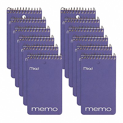 MEAD 45354PK Memo Book 60 Sheets 3 x 5 PK12