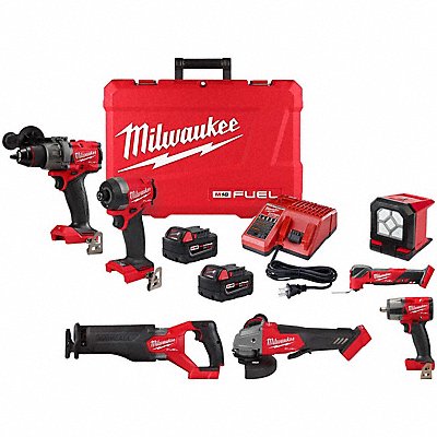 MILWAUKEE 3.69722282120288E+23 M18 Fuel Combo Kit 5 Bare Tools Charger