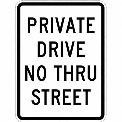LYLE T11018HI18x24 Private Drive Road Traffic Sign 24x18