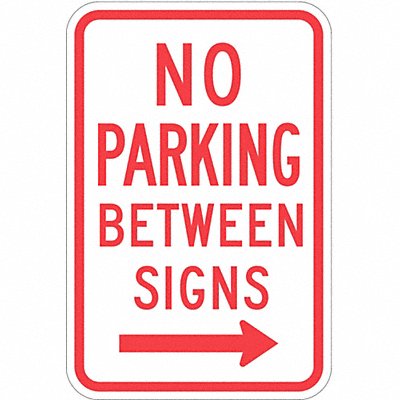 LYLE T11051EG12x18 No Parking Between Parking Sign 18 x12