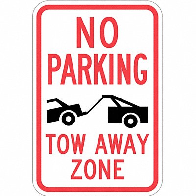 LYLE T11052HI12x18 Tow Zone No Parking Sign 18 x 12