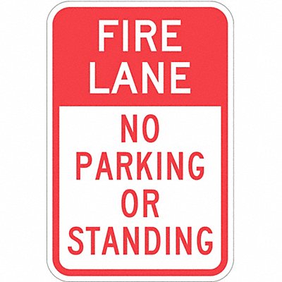 LYLE T11054HI12x18 Fire Lane No Parking Sign 18 x 12