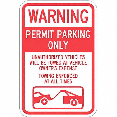 LYLE T11064HI12x18 Permit Parking Sign 18 x 12