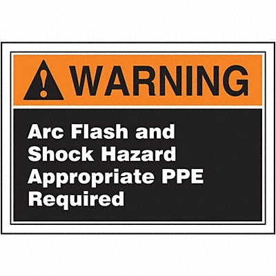 ACCUFORM LELC376 Arc Flash Label 3 1/2 inx5 in Vinyl