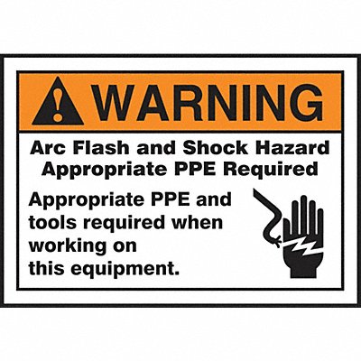 ACCUFORM LELC321 Arc Flash Label 7 inx10 in Vinyl