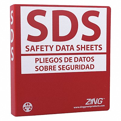 ZING 6033 GHS SDS Binder 1-1/2 in Bilingual