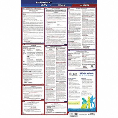 JJ KELLER 300AL LaborLaw Poster Fed/STA AL ENG 40Wx26inH