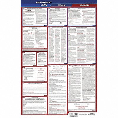 JJ KELLER 300MN3 LaborLaw Poster Fed/STA MN ENG 26inH 3yr