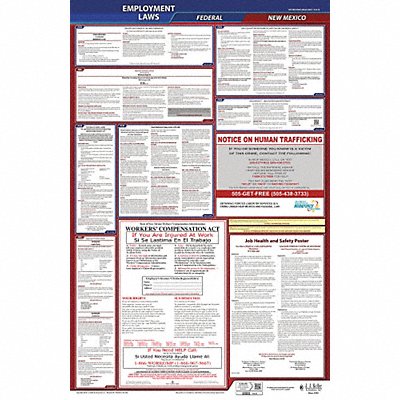 JJ KELLER 300NM3 LaborLaw Poster Fed/STA NM ENG 26inH 3yr
