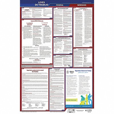 JJ KELLER 400NE Labor Law Poster Fed/STA NE SP 40Wx26inH