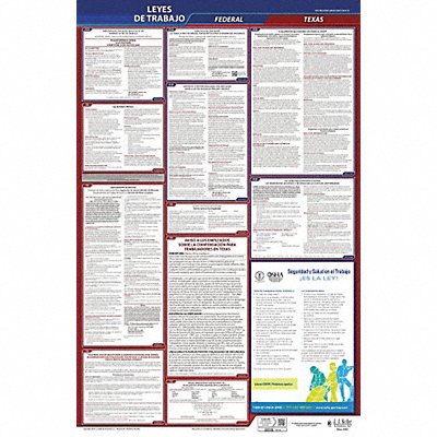 JJ KELLER 400TXWC1 Labor Law Poster STA TX SP 40Wx26inH 1yr