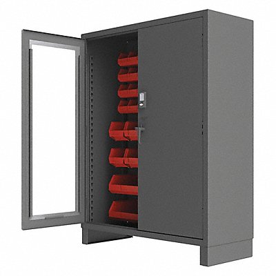 DURHAM MFG 3704CXC54B1795 K4875 Bin Cabinet 78 x60 x24 Grey 54RedBns