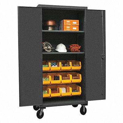DURHAM MFG HDCM36122S95 K4886 Bin Cabinet 80 x36 x24 Grey 12YellowBns