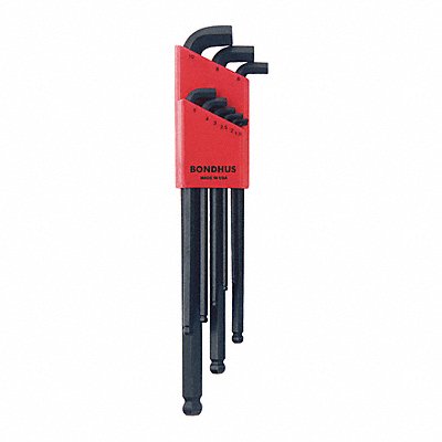 BONDHUS 16599 Hex Key Set L 3 in to 6 23/32 in