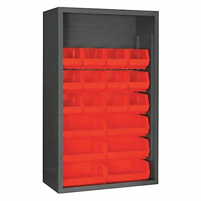 DURHAM MFG 5002181795 Bin Cabinet Louvered 60 H 36 W 18 D