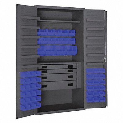 DURHAM MFG 3501524RDR5295 K4932 Bin Cabinet Grey 72 x36 x24 52BlBns