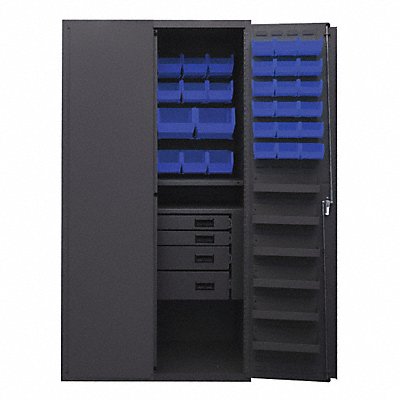 DURHAM MFG 3501584RDR5295 K4934 Bin Cabinet Grey 72 x36 x24 58BlBns