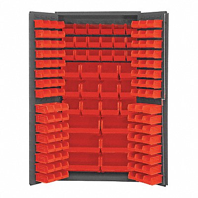 DURHAM MFG 3501BDLP1321795 K4889 Bin Cabinet 72 x36 x24 Grey 132RedBns