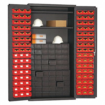 DURHAM MFG 3501DLP60DR11962S1795 K4938 Bin Cabinet Grey 72 x36 x24 156RdBns