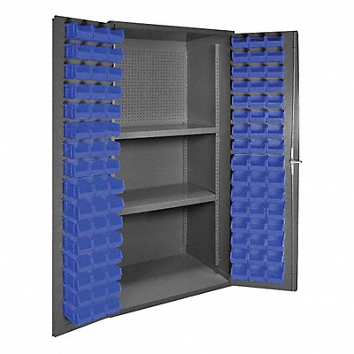 DURHAM MFG 3501DLPPB962S5295 K4941 Peg Bin Cab Grey 72 x36 x24 96BlueBns