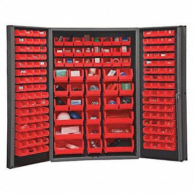 DURHAM MFG DC481761795 K4892 Bin Cabinet 72 x48 x24 Grey 176RedBns