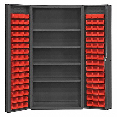 DURHAM MFG DCDLP964S1795 K4910 Bin Cabinet 72 x36 x24 Grey 96RedBns