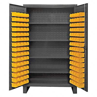 DURHAM MFG HDC481204S95 K4923 Bin Cabinet 78 x36 x24 Grey 120YellowBns