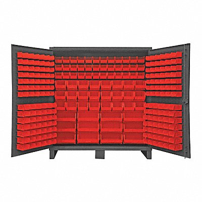 DURHAM MFG HDC722401795 K4906 Bin Cabinet 78 x72 x24 Grey 240RedBns
