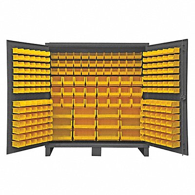 DURHAM MFG HDC7224095 K4906 Bin Cabinet 78 x72 x24 Grey 240YellowBns