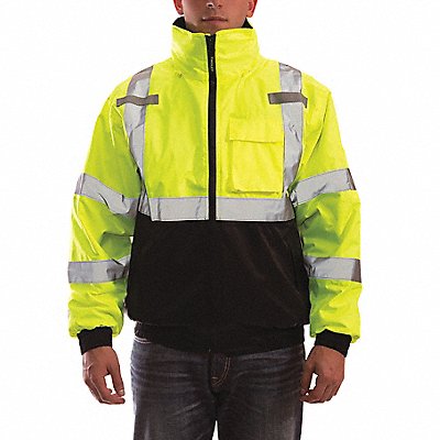 TINGLEY J261722X K4993 High Visibilty Bomber Jacket Insltd Lime/Blk 2XL