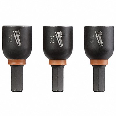 MILWAUKEE 49664516 Nutsetter 7/16 Steel Impact Rated PK3