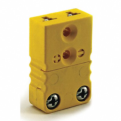 DAYTON 36GK90 Thermocouple Jack K Yellow 2 Flat Pins