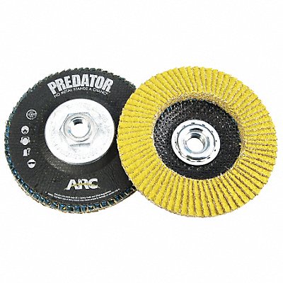 ARC ABRASIVES 7110814AFK Flap Disc 4 1/2 in Dia 5/8in Arbor PK10