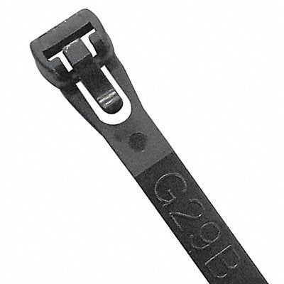 POWER FIRST 36J197 Cable Tie Releasable 8 in Black PK100
