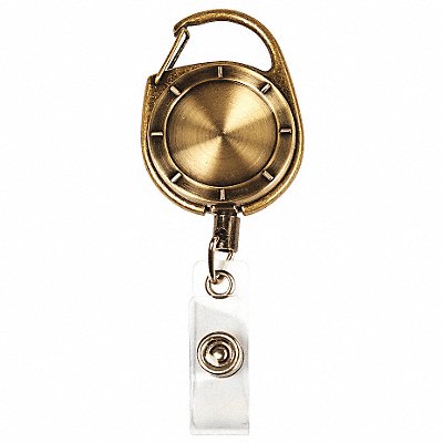 MYID 38945 ID Card Retractor Reel 23 in L Brass