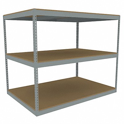 TENNSCO ZLE57248S3D Boltless Shelving 48x60x72in Strtr