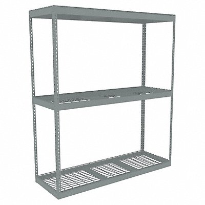 TENNSCO ZLE77224S3W Boltless Shelving 24x84x72in Strtr
