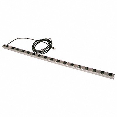 HALLOWELL FKWEP48 Power Strip 48W x 1-1/2D x 1-1/2H Black
