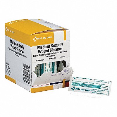 FIRST AID ONLY G135 Butterfly 3/8 x1.75 Plastic PK100