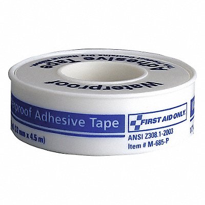 FIRST AID ONLY M685P First Aid Tape 5yd 1/2 W White