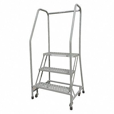 COTTERMAN 1003R2630A6E10B3C1P6 Safety Rolling Ladder 3 Steps 26in.D